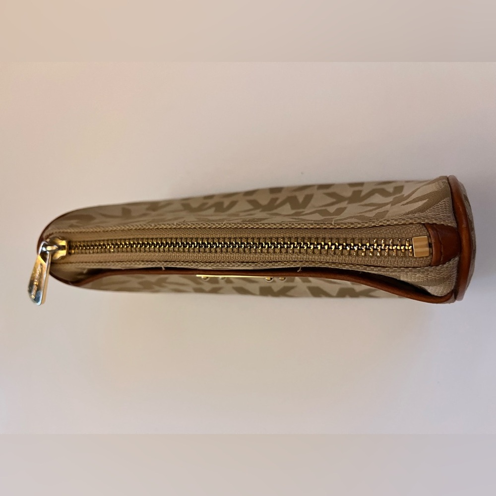 Michael Kors Beige MK Logo Cosmetic Bag - Picture 6 of 6